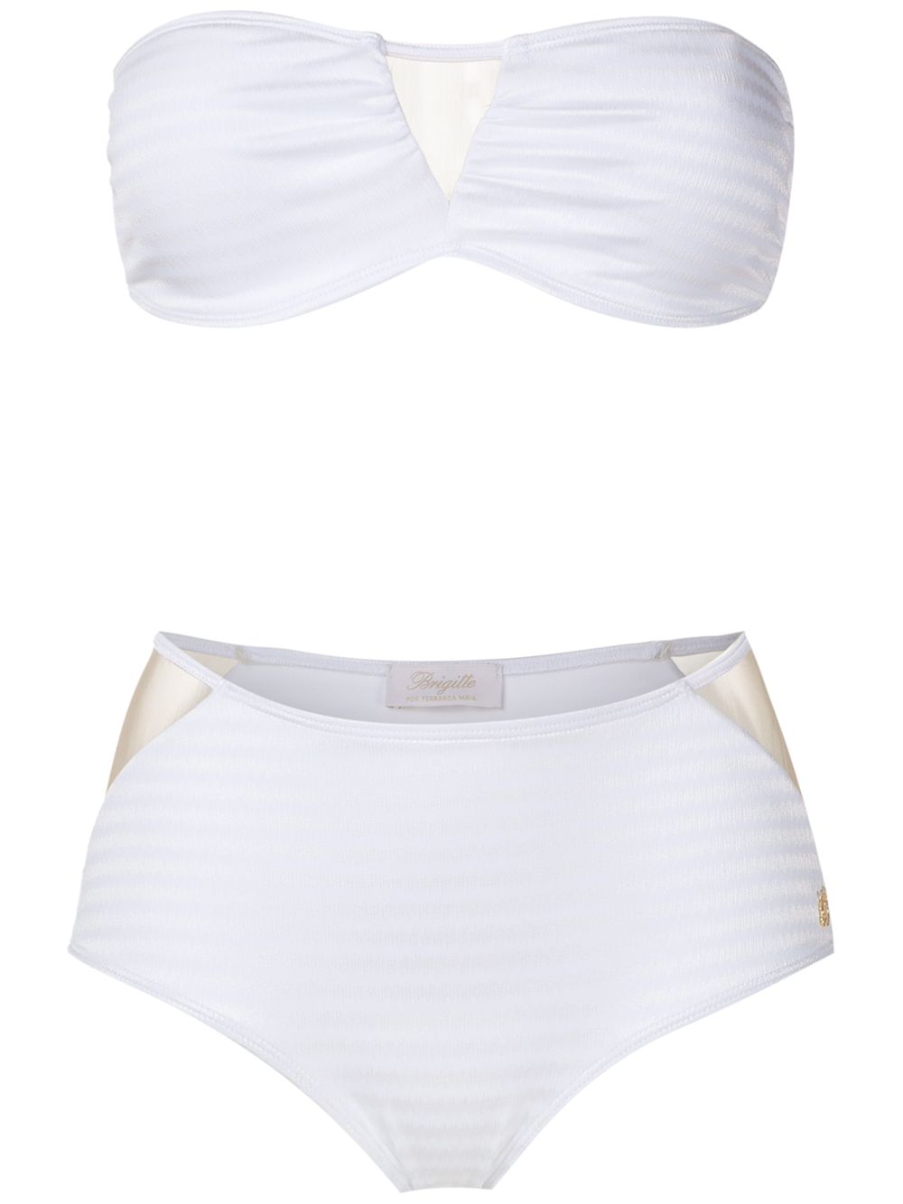 Jade high waisted bikini set - White