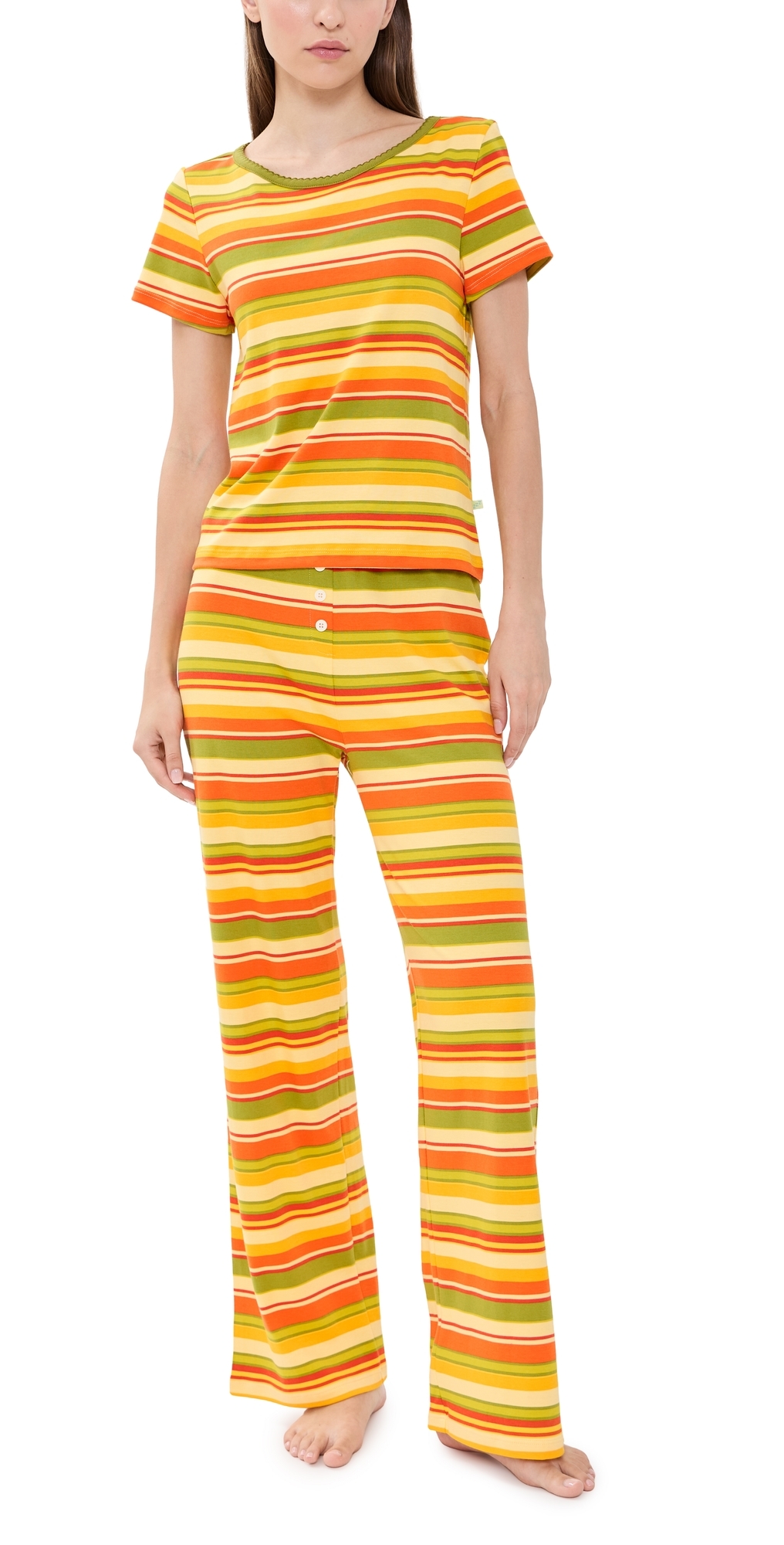 Baby Jean Long PJ Set Autumn Multi P
