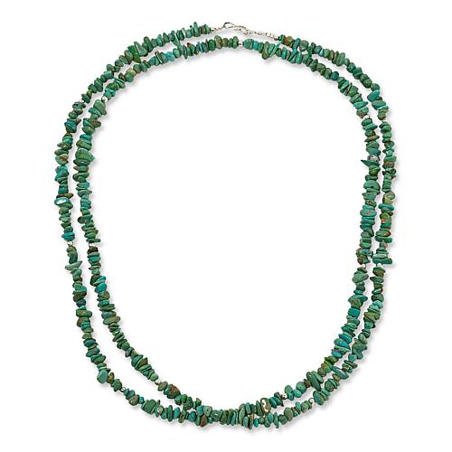 "Chaco Canyon Kingman Turquoise Chip 40"" Necklace"