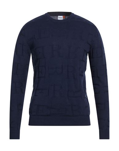 Man Sweater Midnight blue Size L Cotton