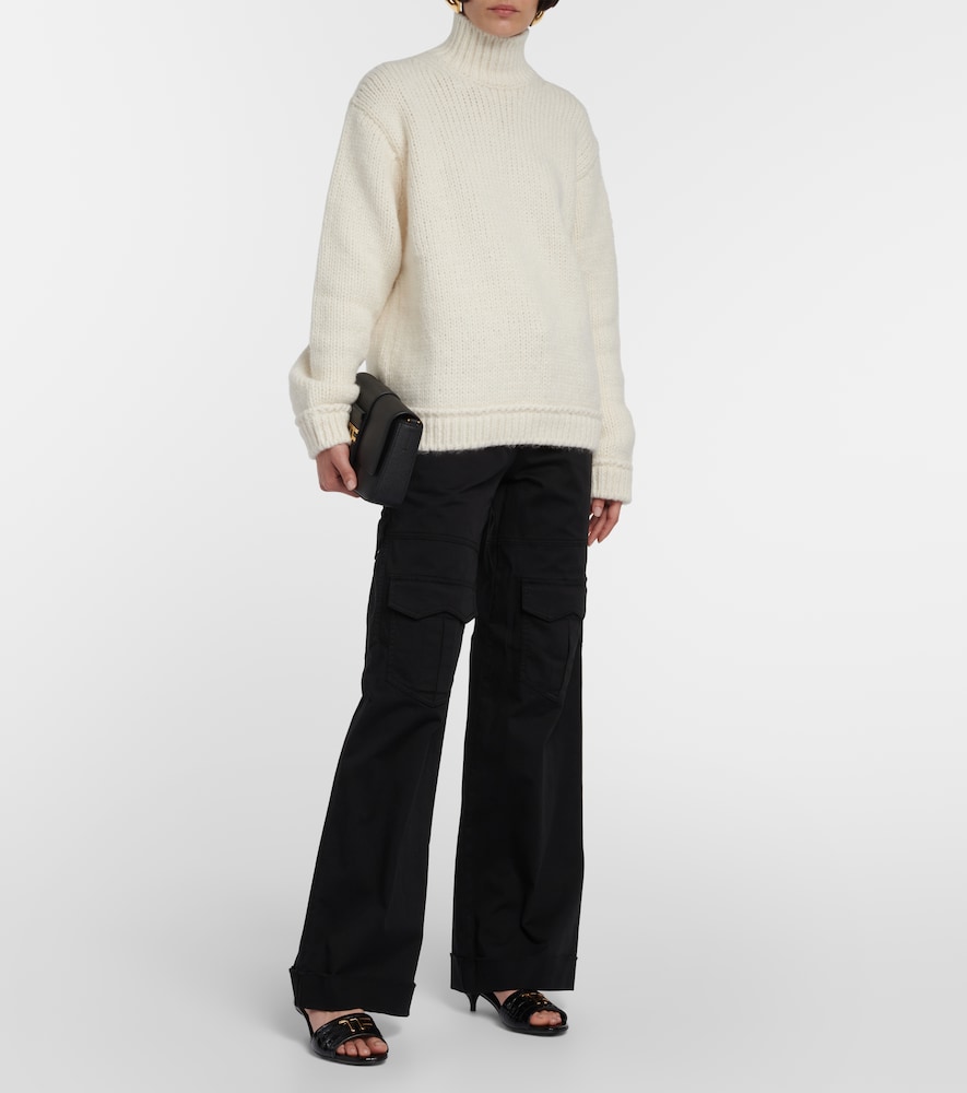 Alpaca and wool-blend sweater