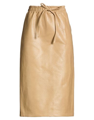 Woman Midi skirt Beige Size M Polyester, Cotton, Viscose
