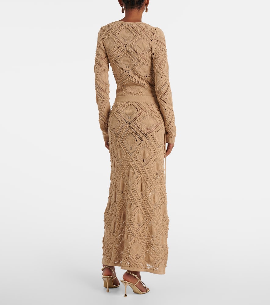 Crochet lace maxi skirt