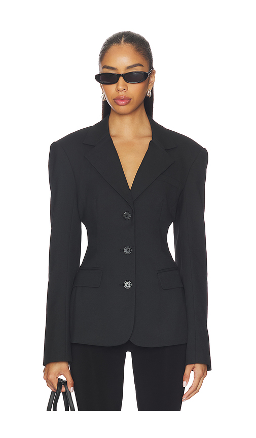 GUIZIO Fitted Waist Blazer in Black. XXL also in