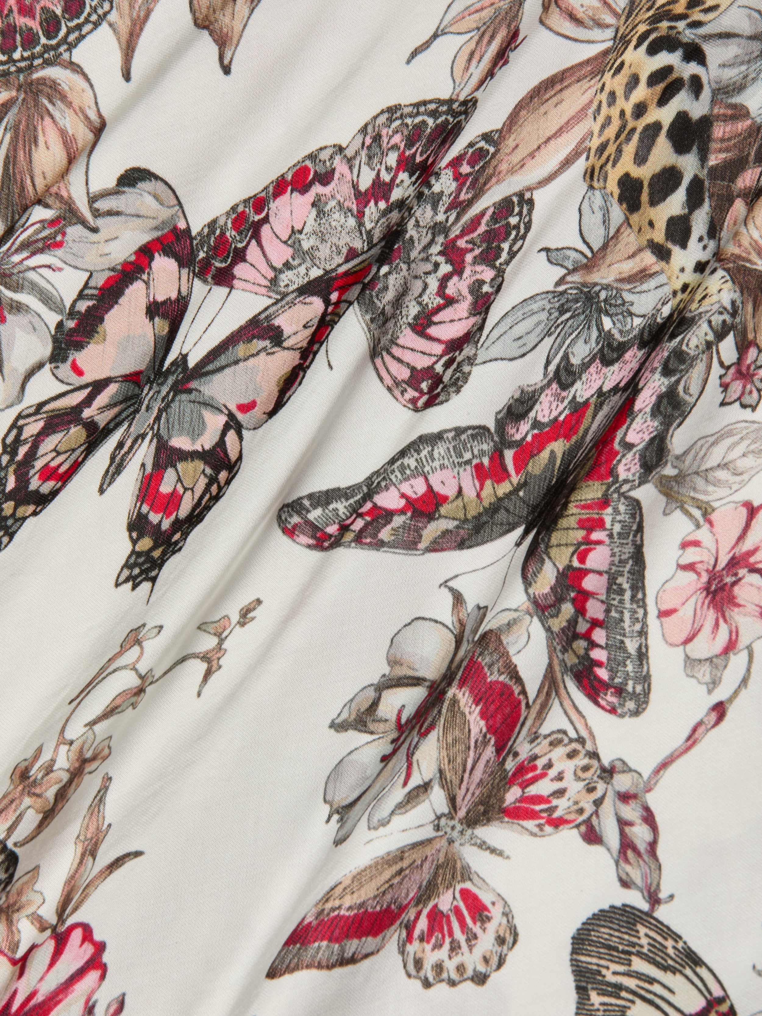 Eddie Tank In White Multi Small Butterfly Jungle