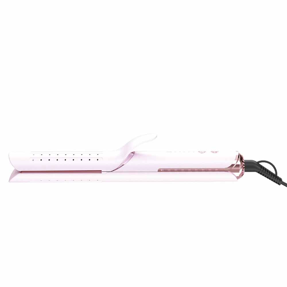 AirGlider - 2-in-1 Cool Air Flat Iron/Curler - Pink/Pink Rose