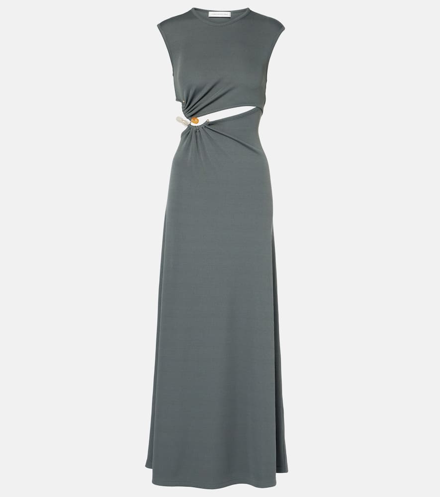 Concave Stone cut-out maxi dress