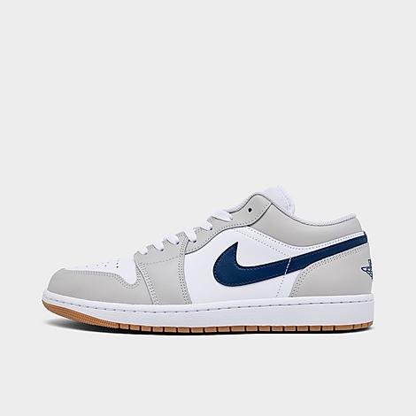 Men's Air Retro 1 Low Casual Shoes in White/Neutral Grey/Gum Medium Brown