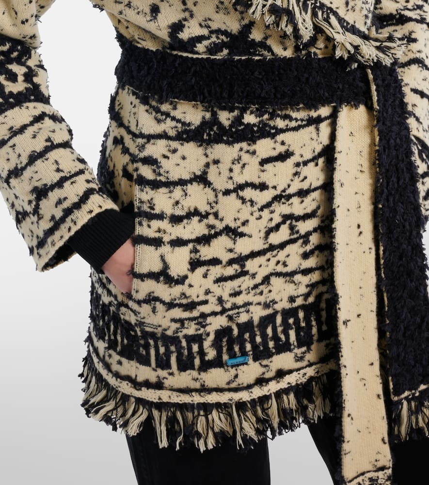 Ocean Whispers fringed wool-blend cardigan