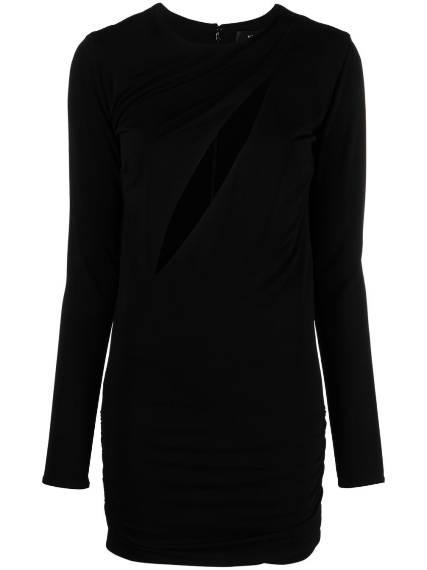 Cut-out Long Sleeved Mini Dress