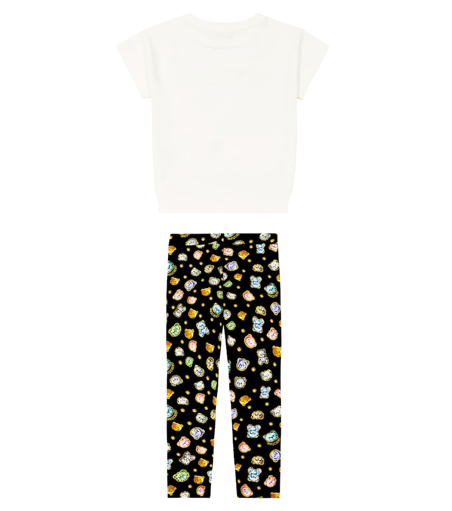 Printed cotton T-shirt and leggings set