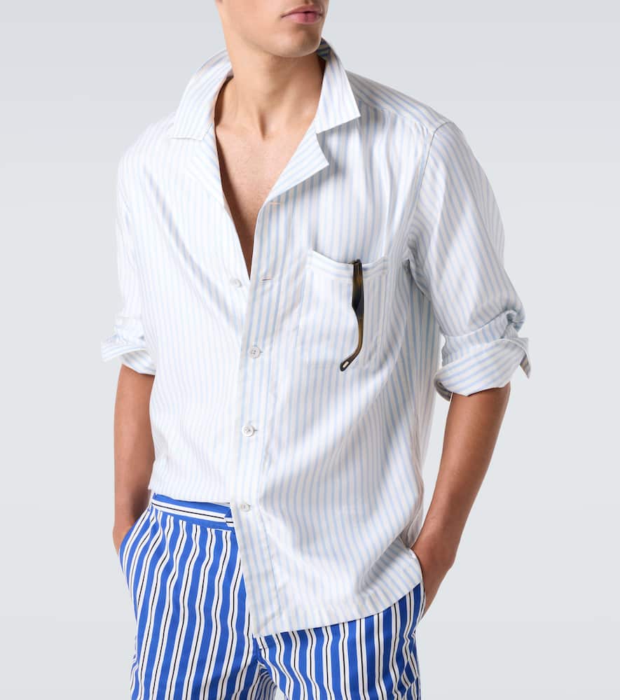 Striped silk shirt