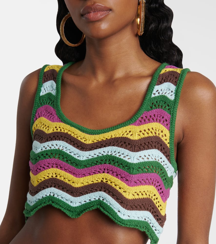 Kim crochet cotton-blend top