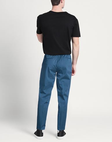 Man Pants Slate blue Size 24 Cotton, Lyocell, Elastane