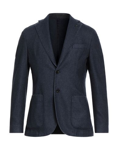 Man Blazer Navy Size 40 Virgin Wool, Polyester