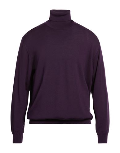 Man Turtleneck Purple Size 44 Virgin Wool