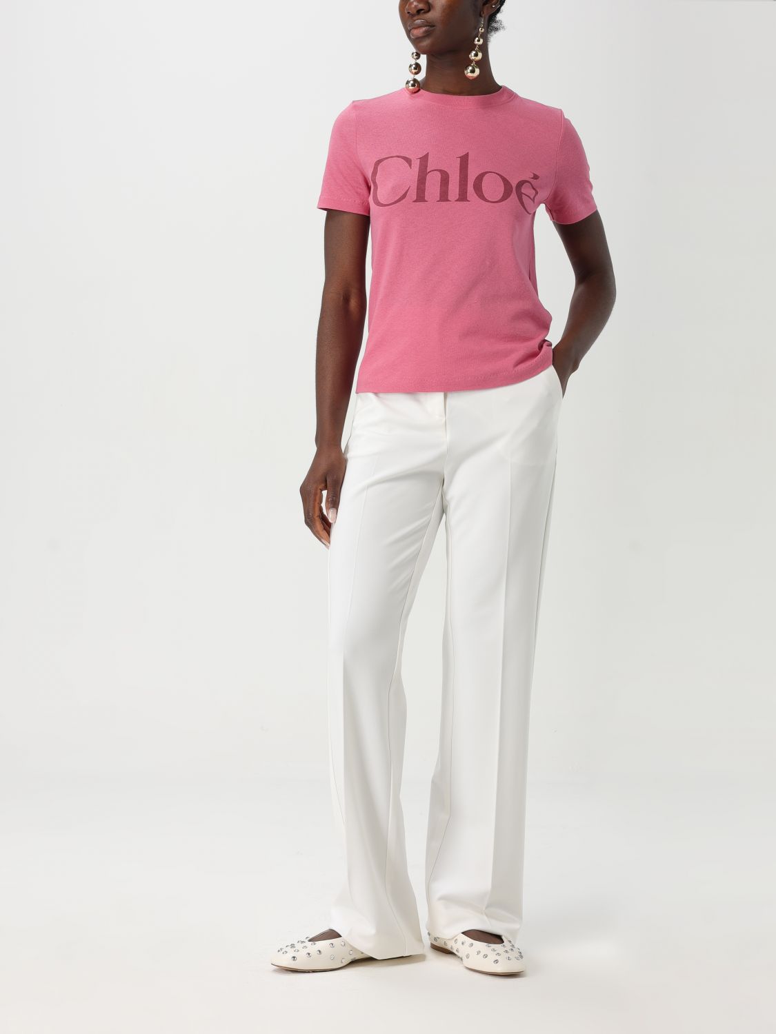 Logo-print T-shirt - Pink