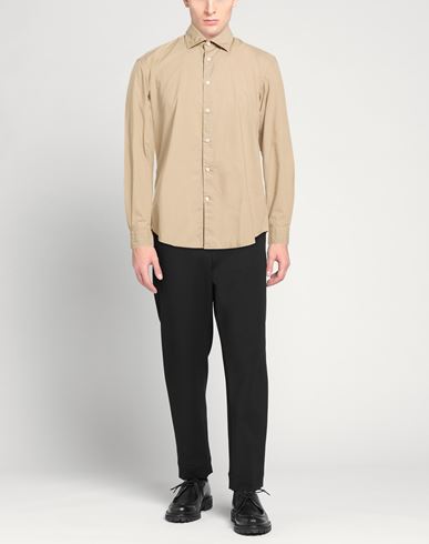 Blaine. Man Shirt Camel Size L Cotton