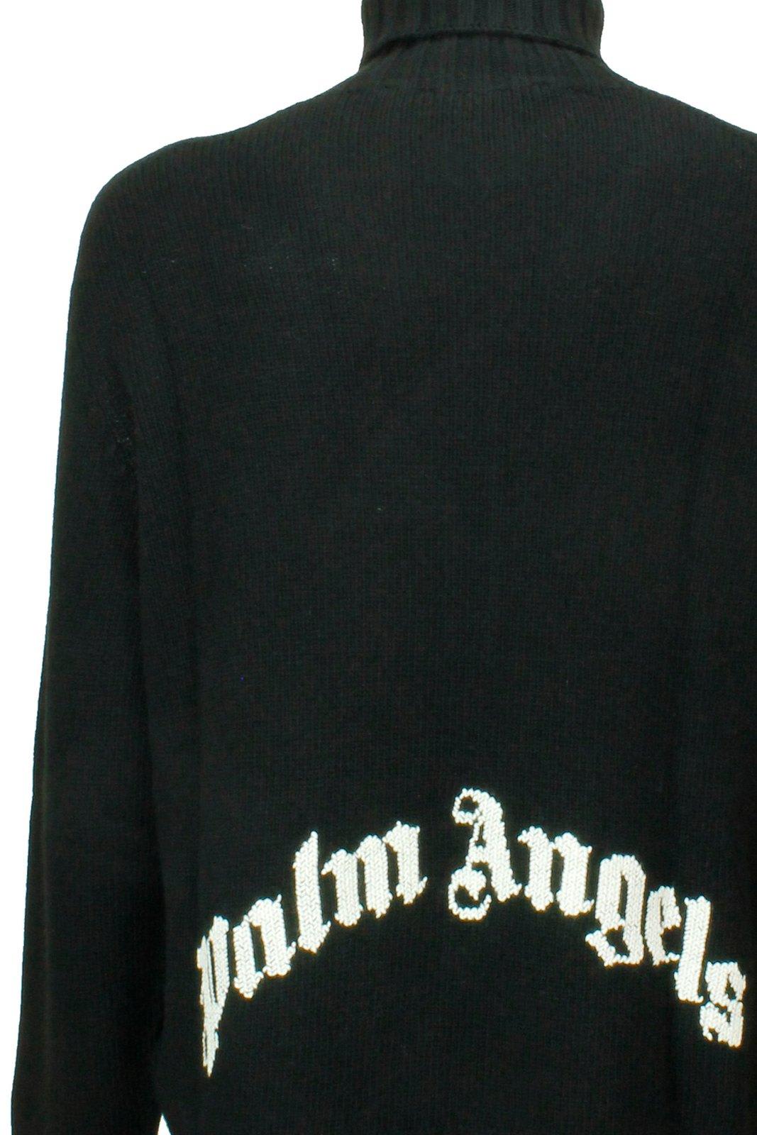 Intarsia knit-logo jumper