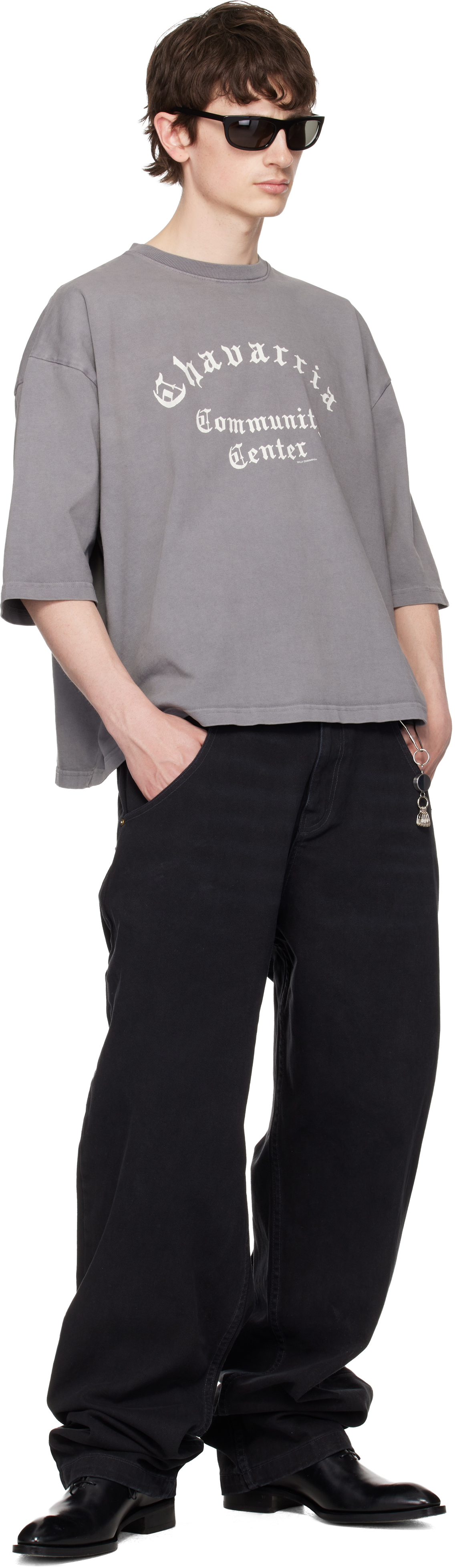 Black Straight Leg 'Bad Boy' Jeans