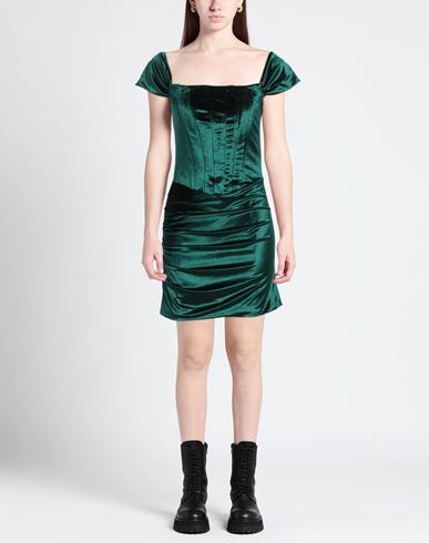 Woman Mini dress Emerald green Size 2 Polyester, Elastane