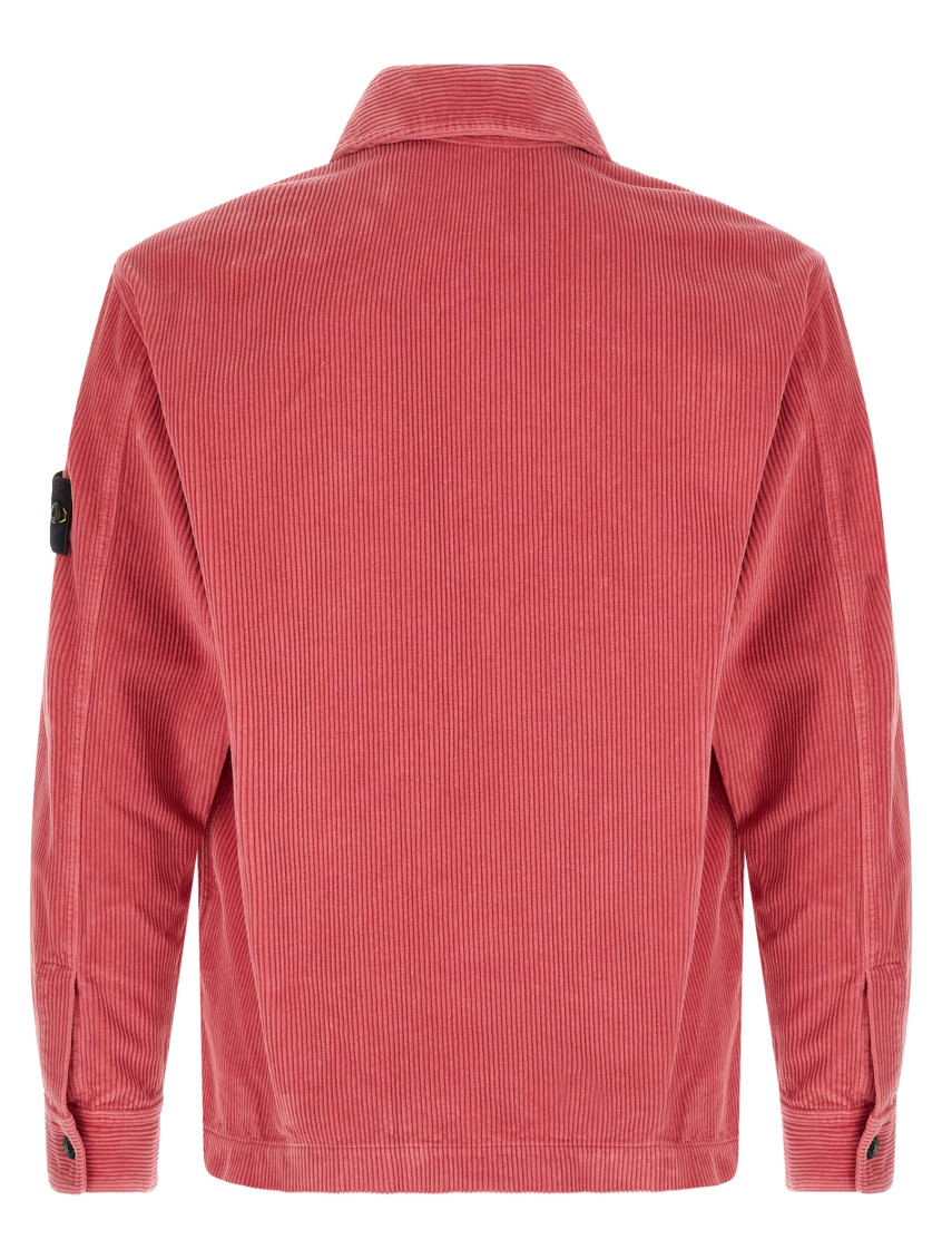 Pink Logo Corduroy Overshirt