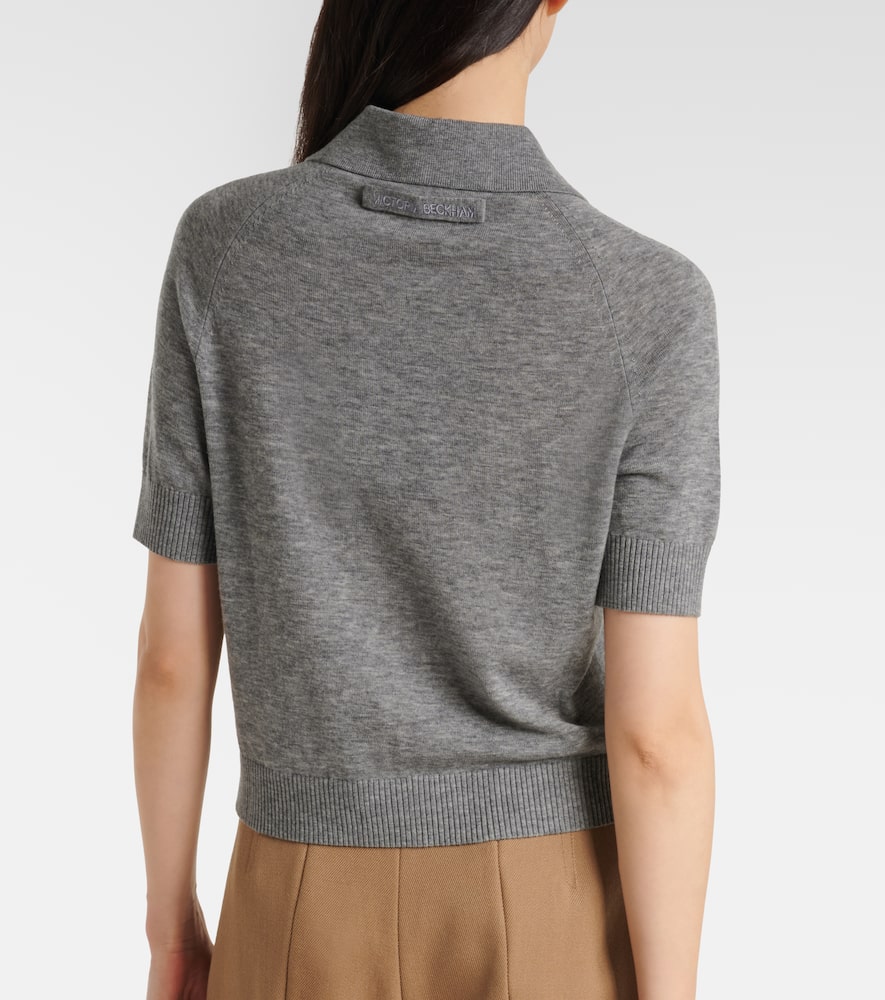 Wool polo shirt