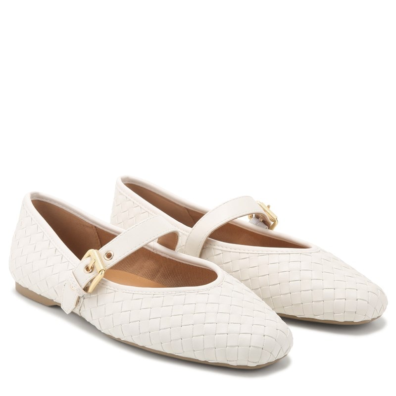 Women's Mulaney Woven Mary Jane Ballet Flat Shoes (Black)
