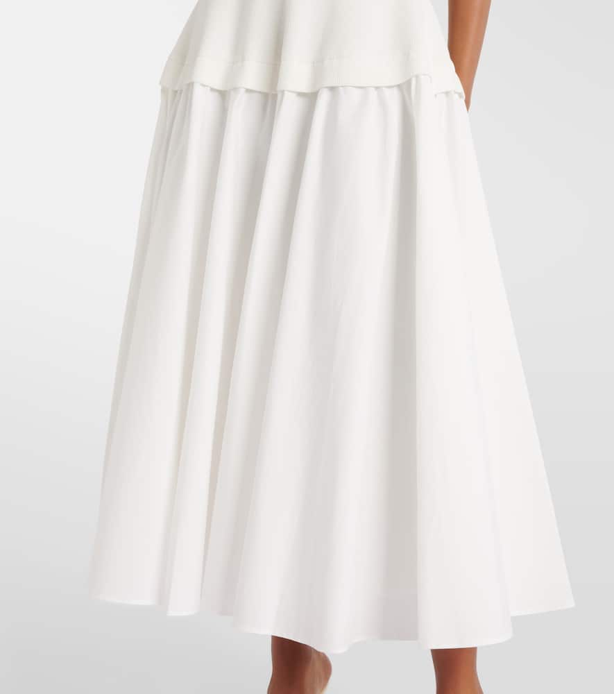 Jazz cotton-blend poplin midi dress