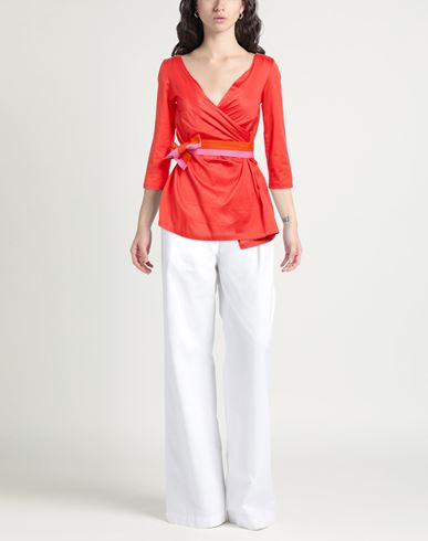 Woman Top Orange Size 4 Cotton