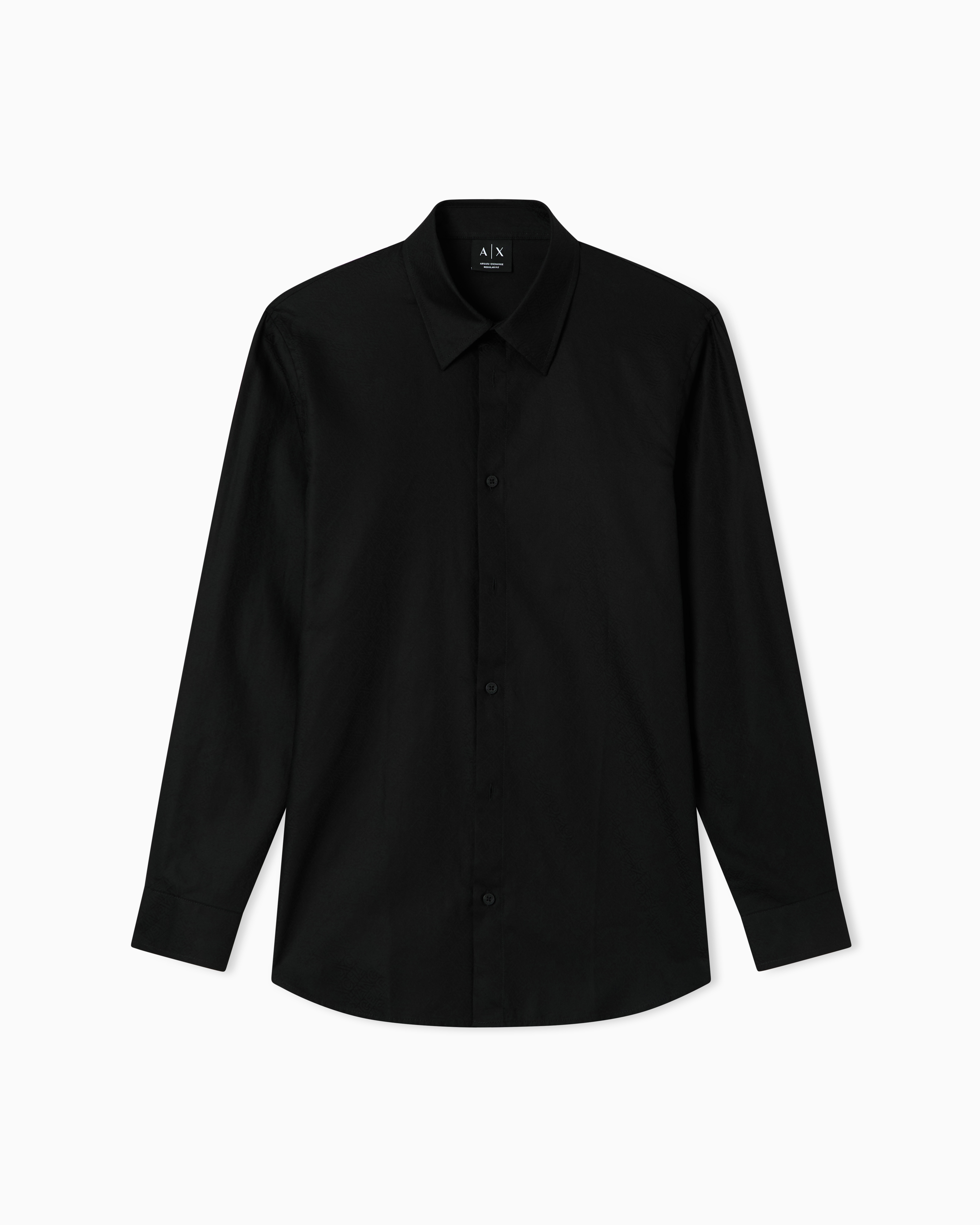 Casual Shirt in Textured Cotton Jacquard