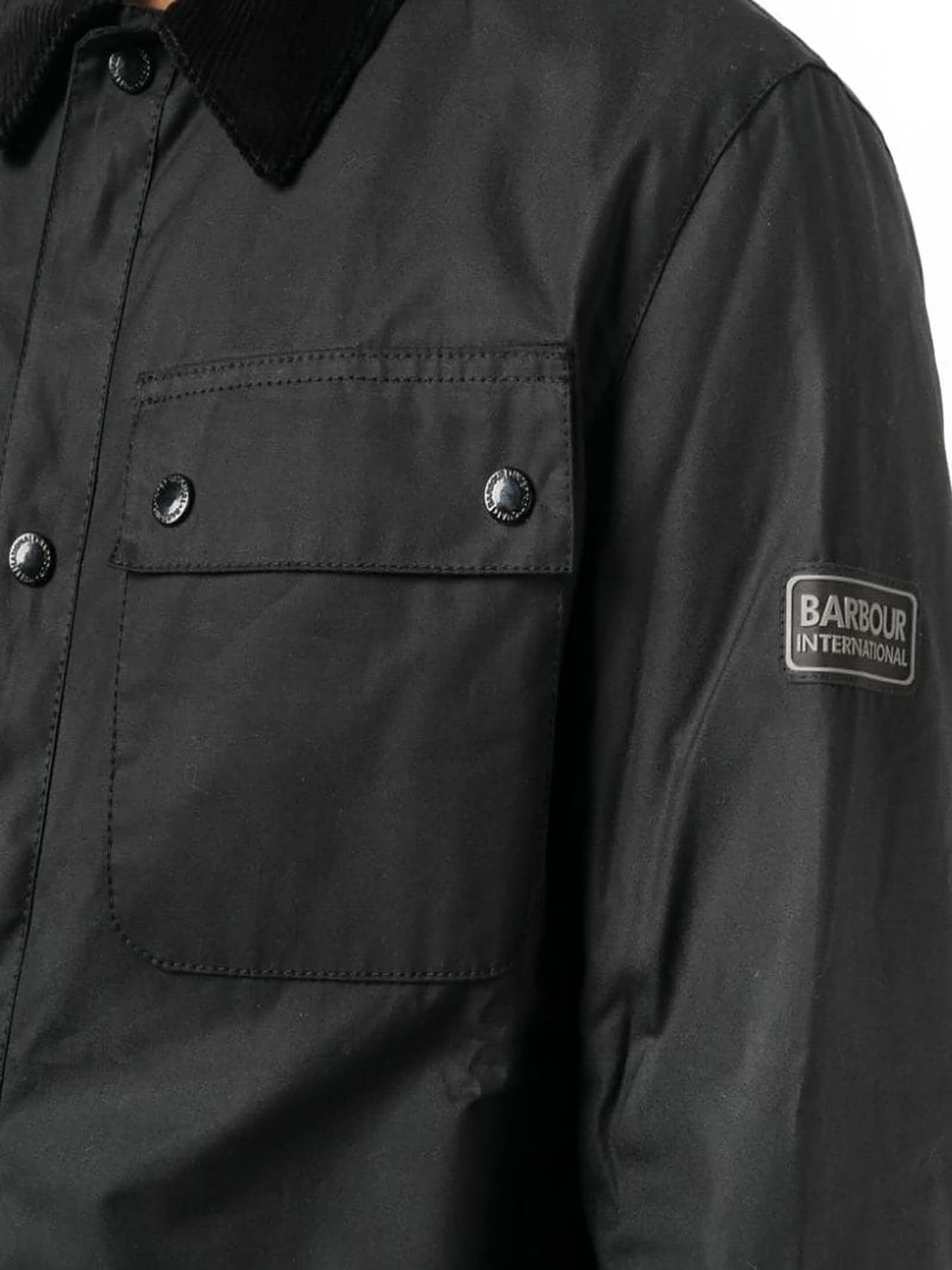 Black Cotton Cotton Jacket