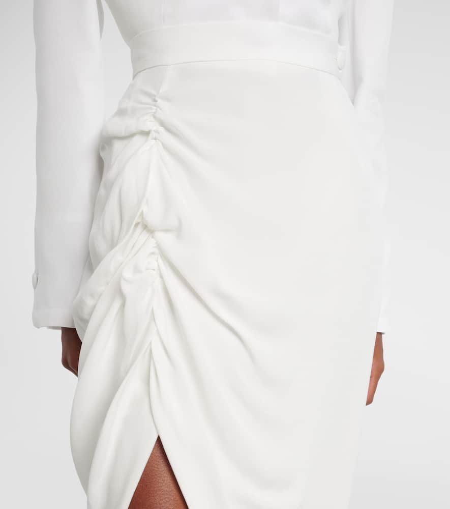 Draped maxi skirt