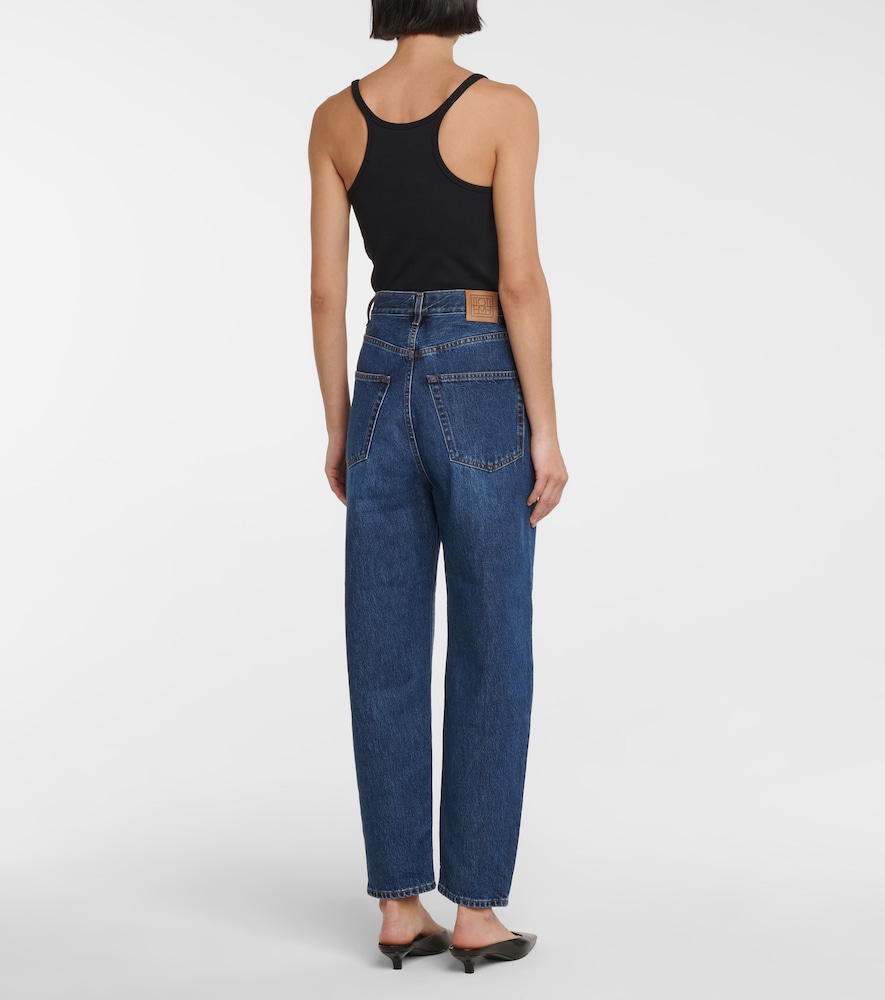Toteme High-rise tapered jeans