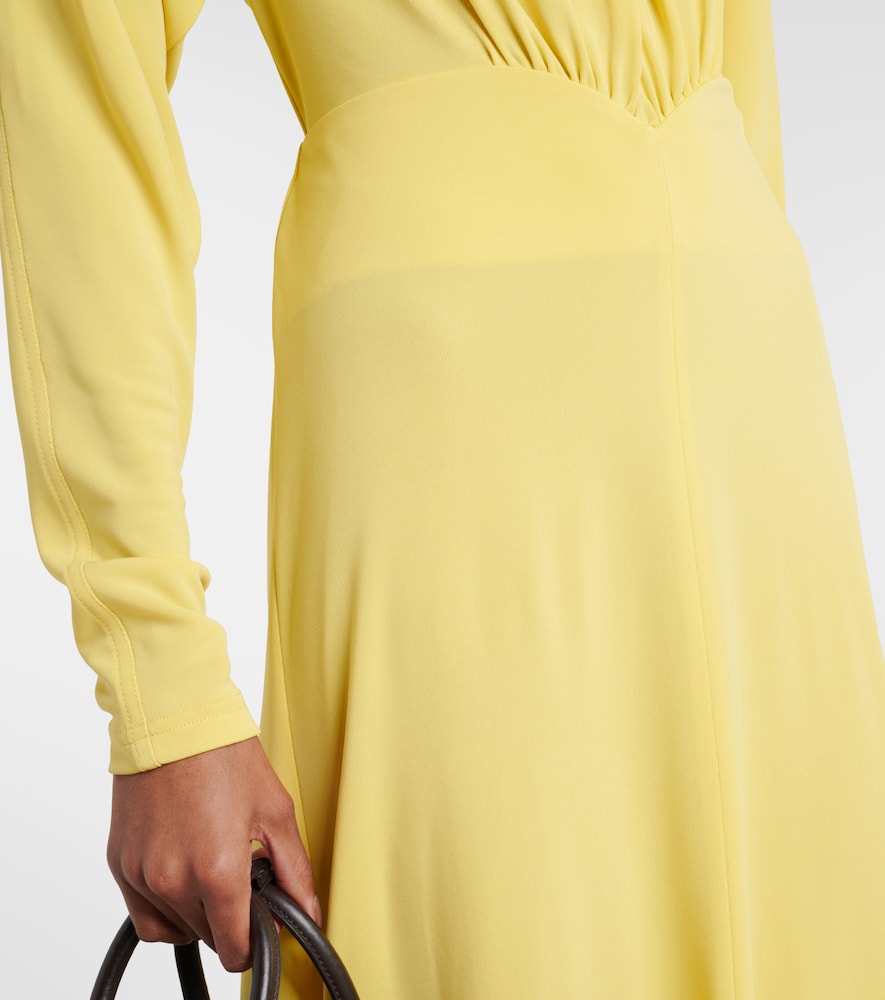 Draped jersey midi dress