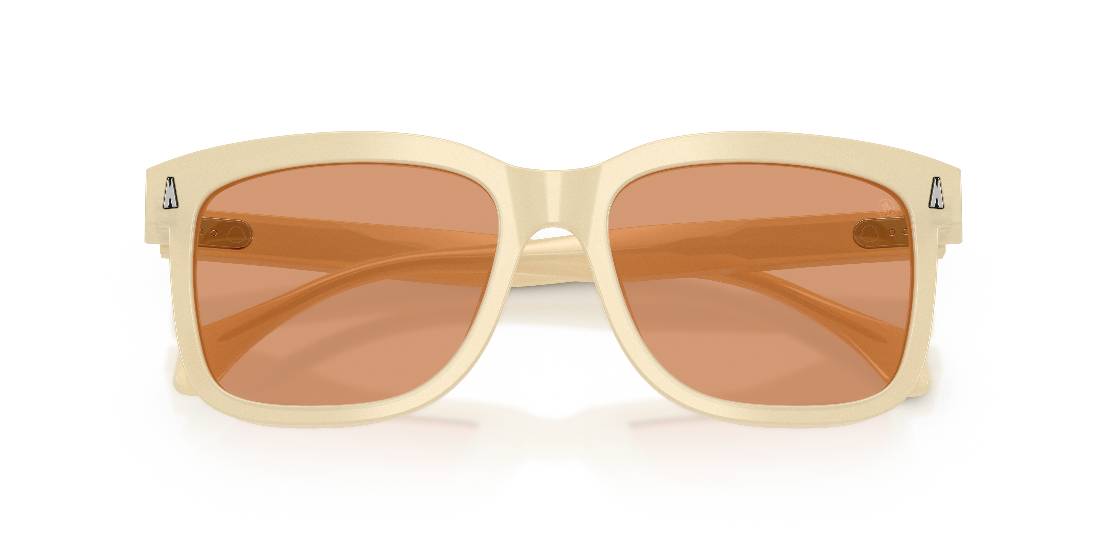 Moncler Unisex Moncler ME6018 VALAIRE 3035/7 Gafas de sol Acetato Blanco Marrón Pillow Norma