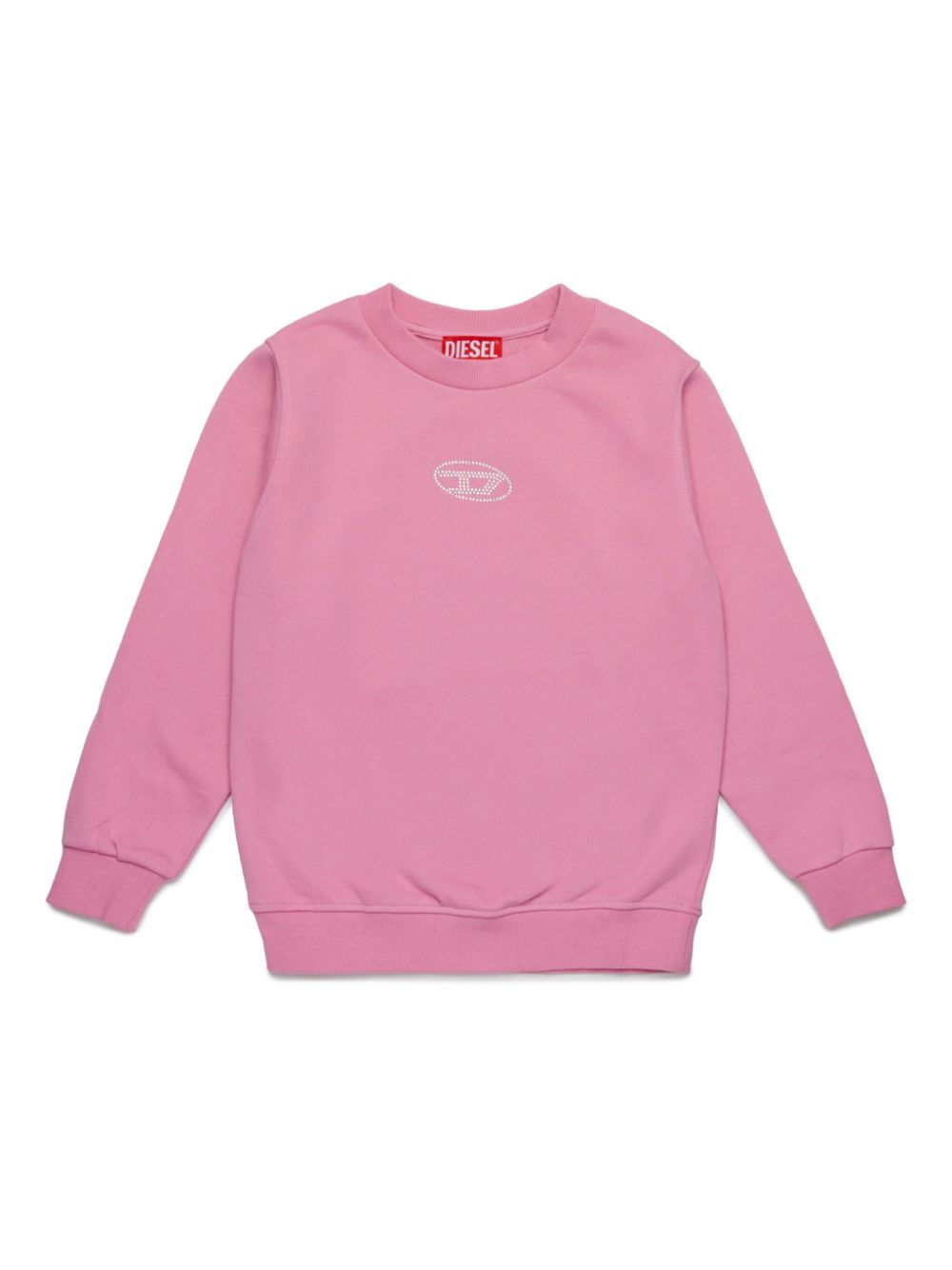 Logo-studded cotton sweatshirt - Black