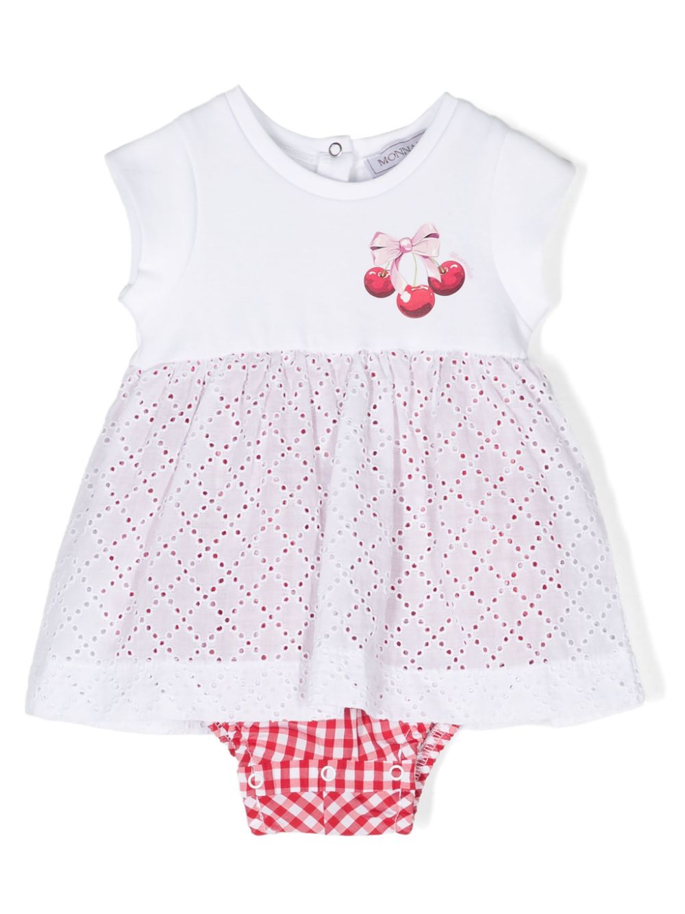 Broderie anglaise cotton dress - White