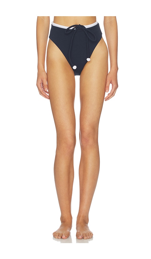 Nau Bikinis Ipa High Waist Bikini Bottom in Navy. - XS also in S