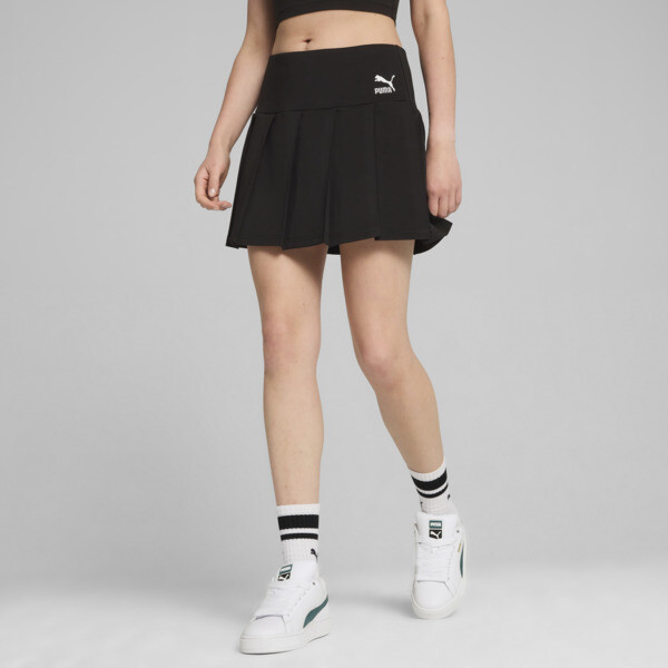 PUMA CLASSICS Pleated Mini Skirt Women in Black