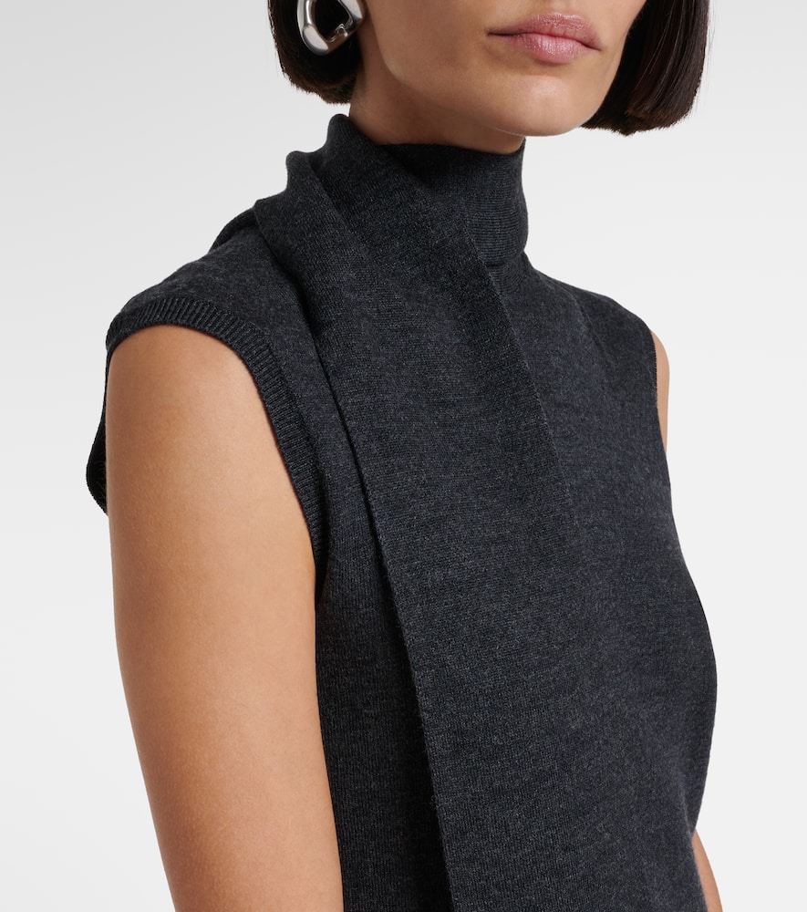 Sash wool-blend sweater