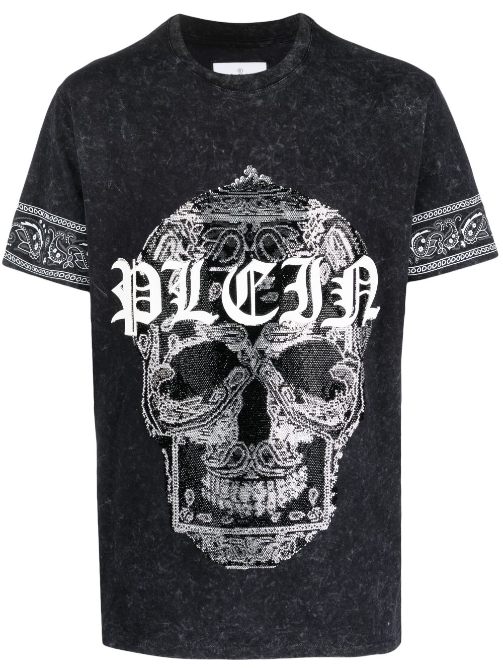 SS Paisley Strass T-shirt - Black