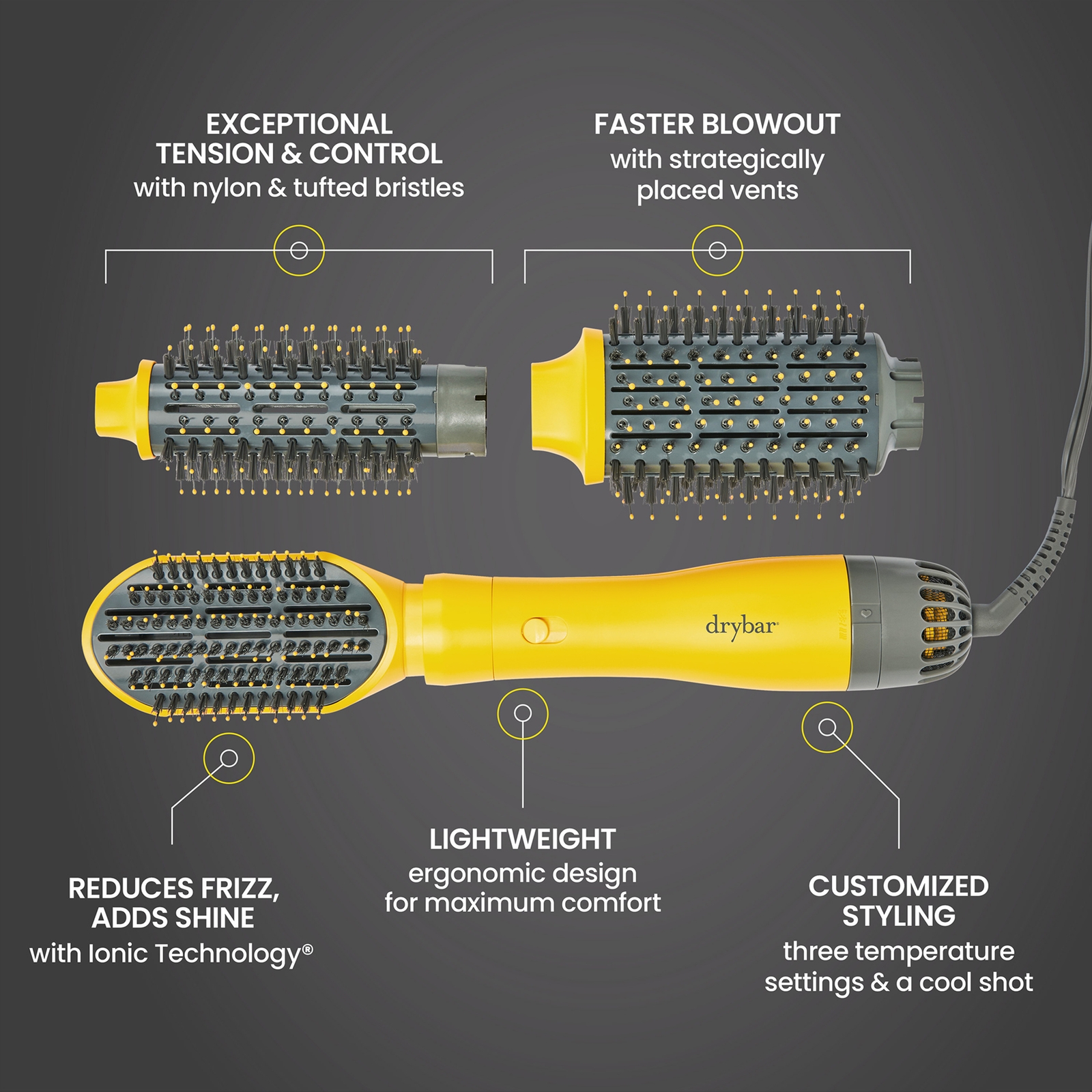 Drybar The Triple Shot Interchangeable Blow-Dryer Brush