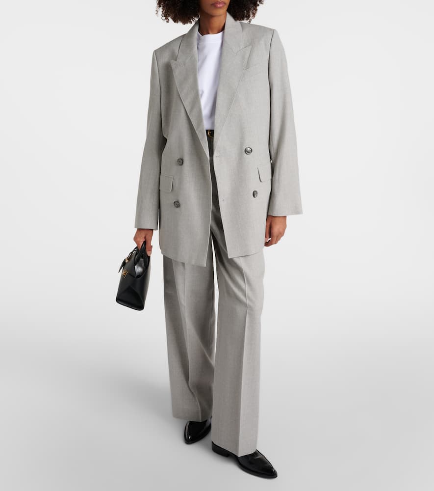 Double-breasted wool blazer