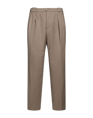 Man Pants Taupe Size 36 Polyester, Wool, Elastane