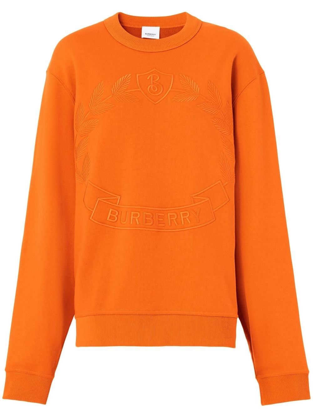 Oak Leaf Crest-embroidered cotton sweatshirt - Orange