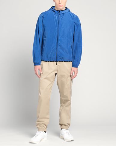 Man Jacket Blue Size 40 Polyester