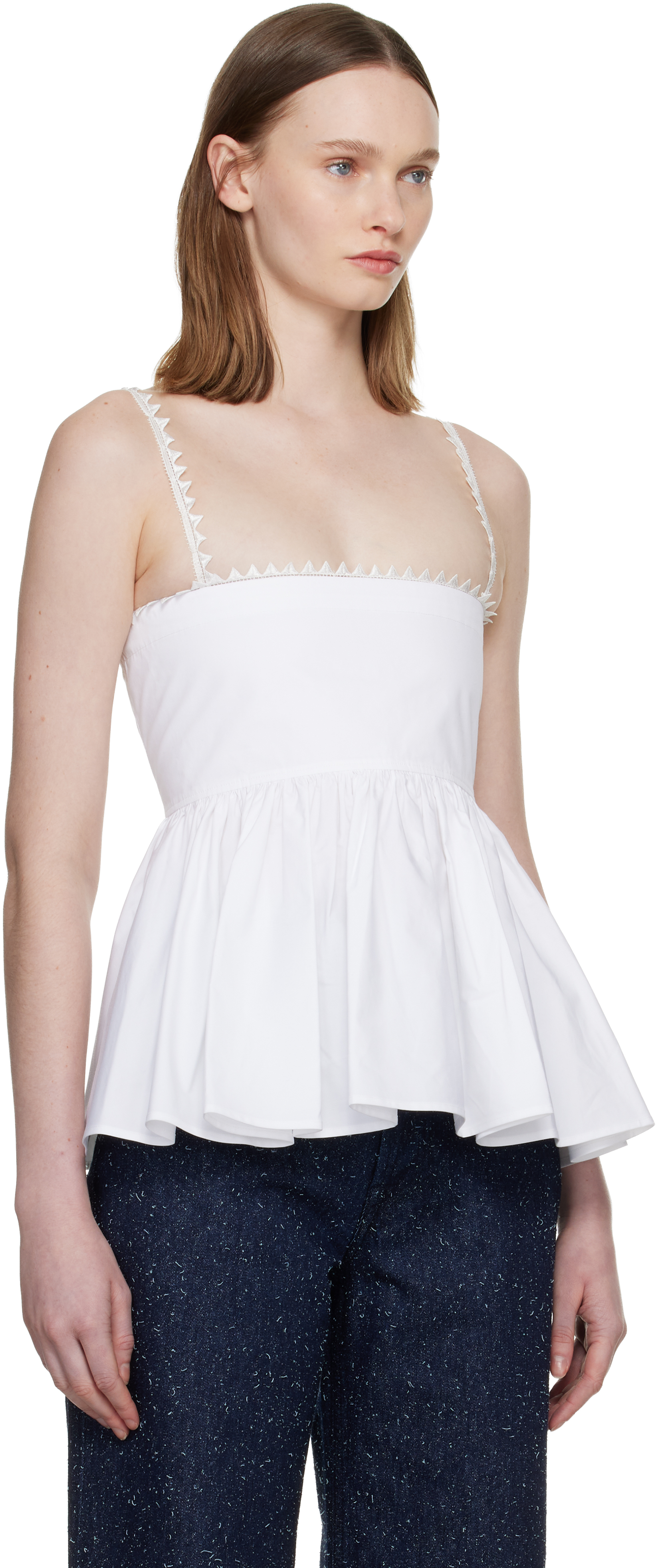 White 'The Traversin' Top
