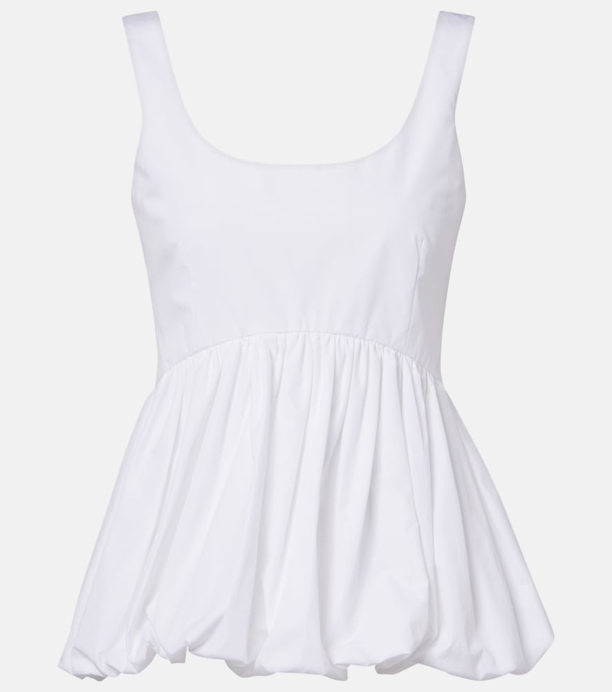 Róhe Peplum cotton poplin top