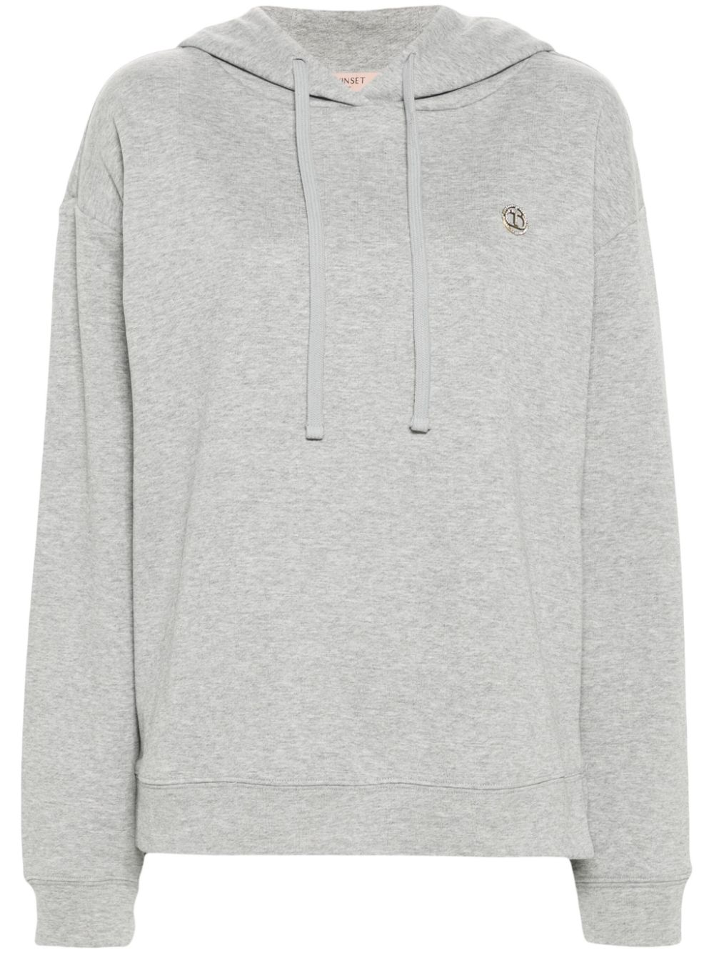 Logo-plaque hoodie - Grey